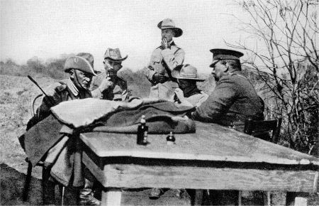 Der 1. Weltkrieg in den Kolonien: Oberstleutnant Francke und General Botha bei der Übergabe von Deutsch-Südwestafrika