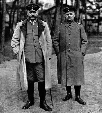 Hindenburg und Ludendorff am 7. April 1916 in Kowno