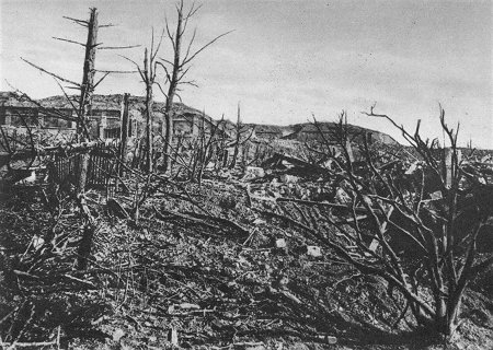 Westfront 1. Weltkrieg: Blick auf Fort Vaux vor Verdun