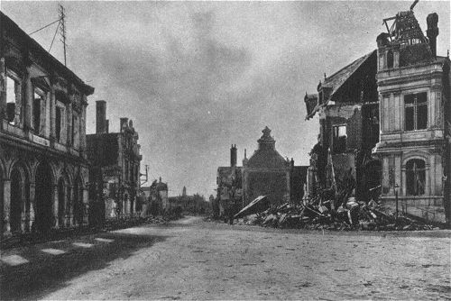 Der 1. Weltkrieg: Das beim deutschen Rückzug an der Aisne geräumte Chauny