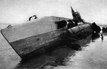 Gestrandetes deutsches U-Boot