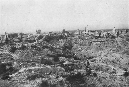Flandern 1. Weltkrieg: Die Reste der Ortschaft Messines