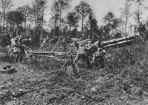 Flandern 1. Weltkrieg: Deutsche Artillerie am Kemmelberg